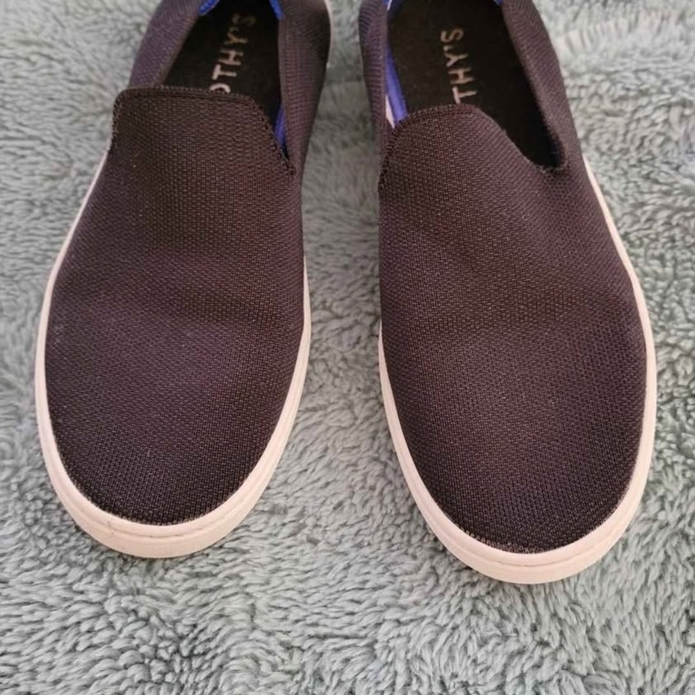 Rothy's Blue and Black Flats Comfortable Slip-On Loafers